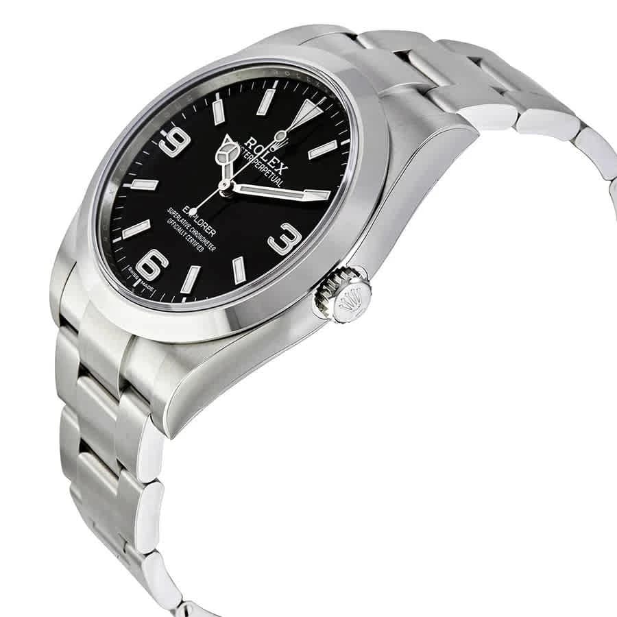 Rolex Explorer Black Dial Stainless Steel Oyster Bracelet Automatic Men's Watch - Image 2