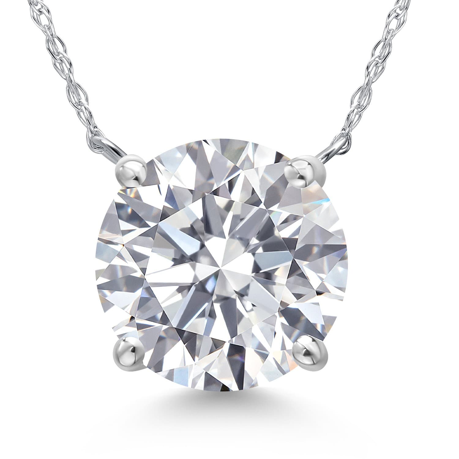 5.00 Ct IGI Certified Lab Grown Diamond Pendant Necklace For Women in 14K White