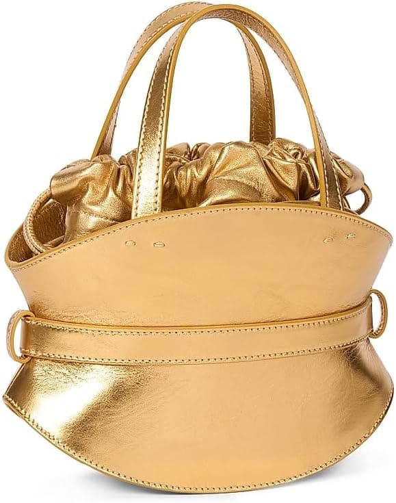 Balmain Mini Shuffle Metallic Leather Top Handle Bag - Image 4