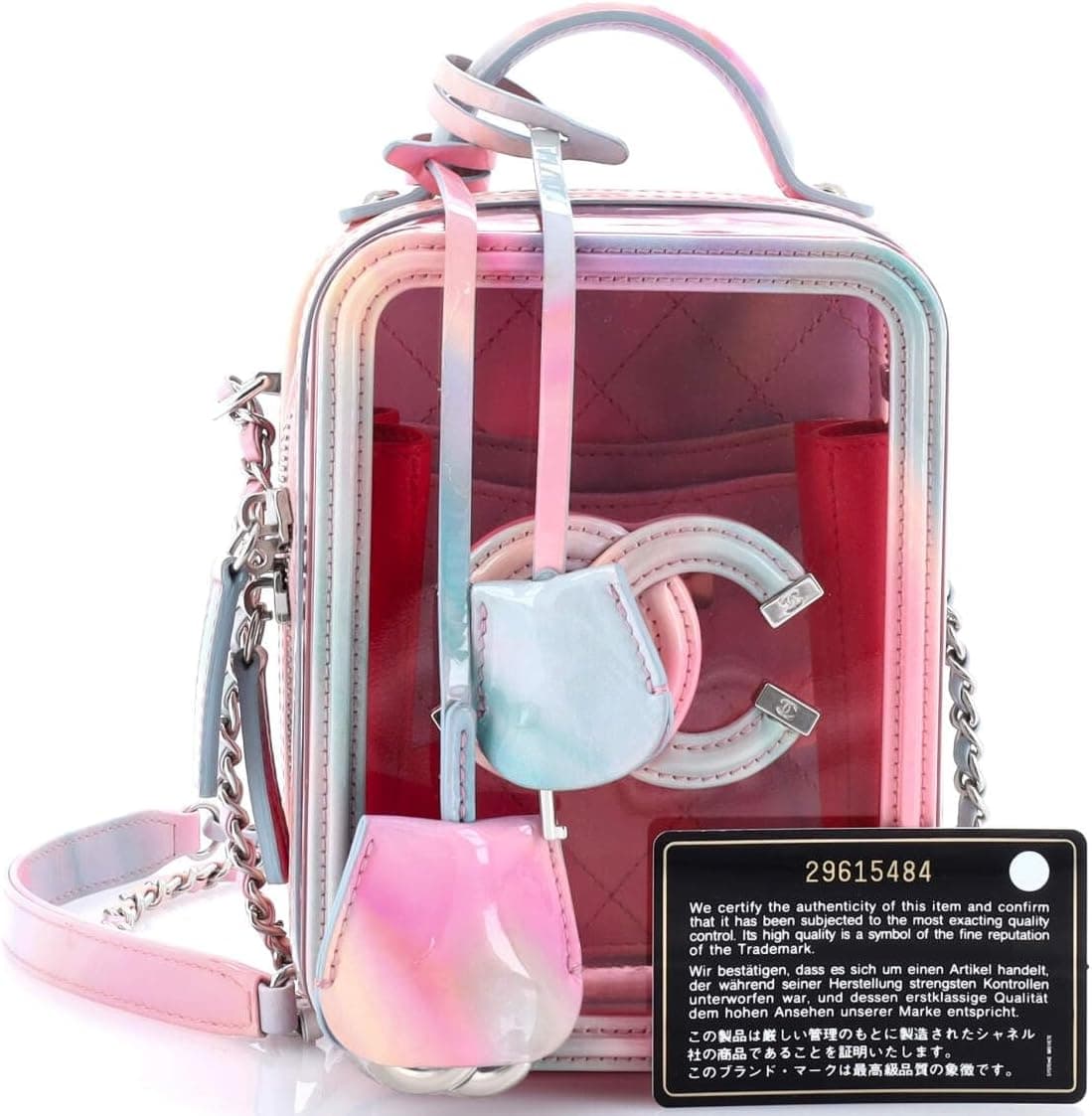 CHANEL Pre-Loved Filigree Vertical Vanity Case PVC with Lambskin, Multicolor - Image 2