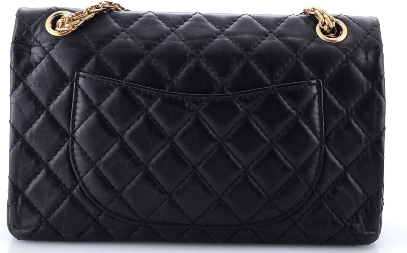 CHANEL Pre-Loved Lucky Charms Reissue 2.55 Flap Bag Quilted Aged Calfskin 225, Black - Image 4