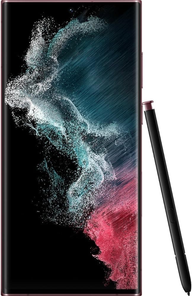 SAMSUNG Galaxy S22 Ultra 5G (128GB, 8GB) 6.8'' AMOLED 2X, 108MP Camera, Global Volte (Fully Unlocked for AT&T, Verizon, T-Mobile, Global) G908U1 (w/ 25W Super Fast Charger, Burgundy) (Renewed) - Image 2
