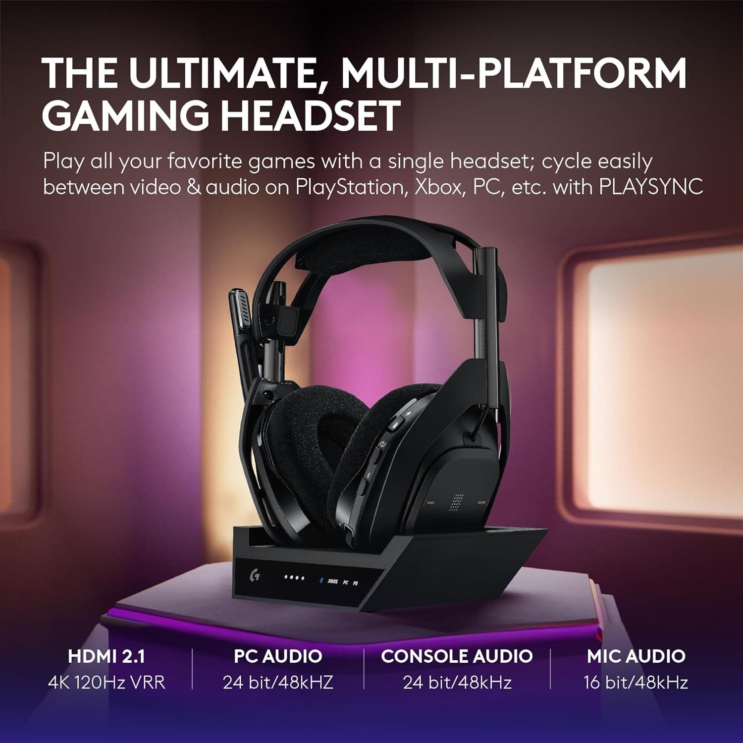 Logitech G Astro A50 X Multi-Platform Wireless Gaming Headset + Base Station for PS5/Xbox/PC - Image 2