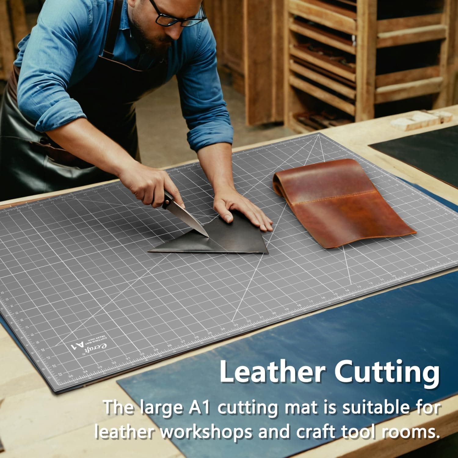 Ecraft Large Self Healing Cutting Mat: 24" x 36" Grey/Black - Image 6