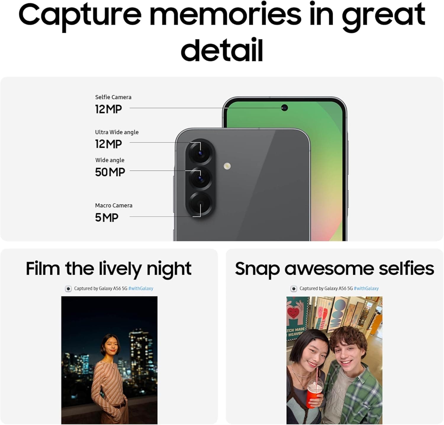 Samsung Galaxy A56 5G Cell Phone, 128GB AI Smartphone, Unlocked Android - Image 5