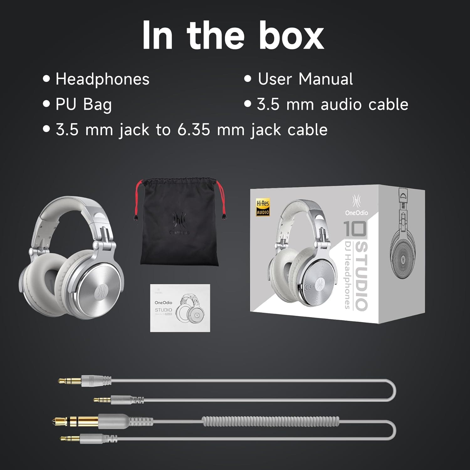 OneOdio Wired Over Ear Headphones Studio Monitor & Mixing DJ Stereo Headsets  - Image 8