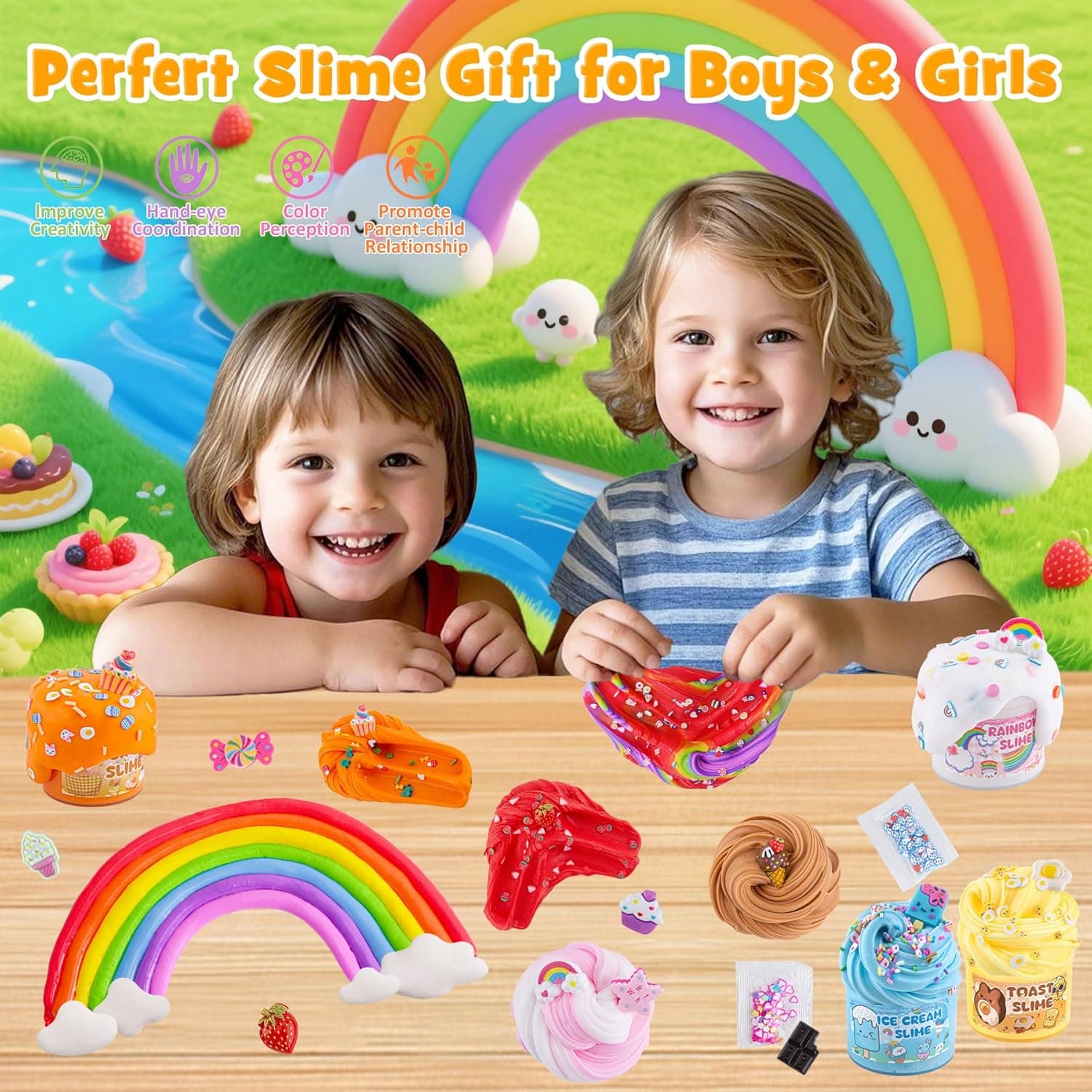 18 Pack Slimes, Slime Kids, Butter Cloud Slime kit for Girls Ages 8-12, Toys for Girls and Boys, Slime Party - Image 7