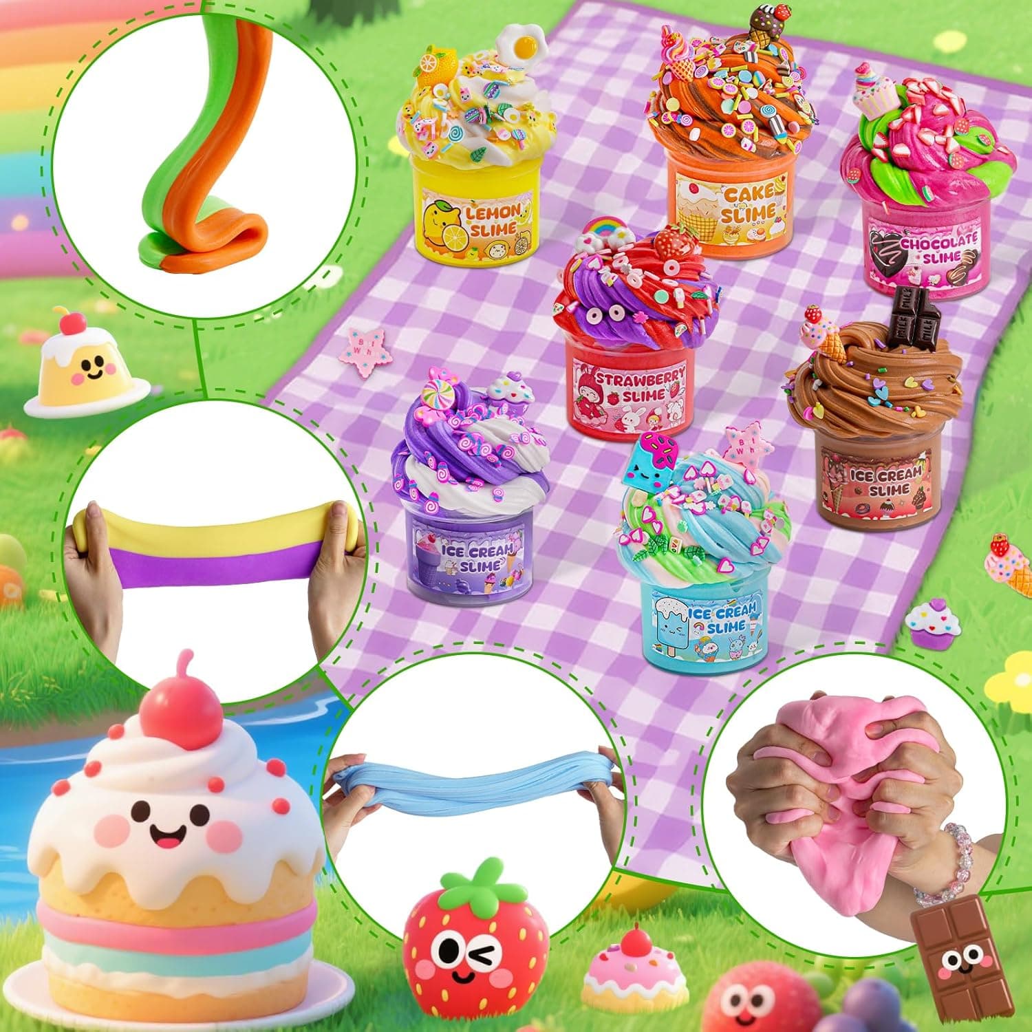 18 Pack Slimes, Slime Kids, Butter Cloud Slime kit for Girls Ages 8-12, Toys for Girls and Boys, Slime Party - Image 5