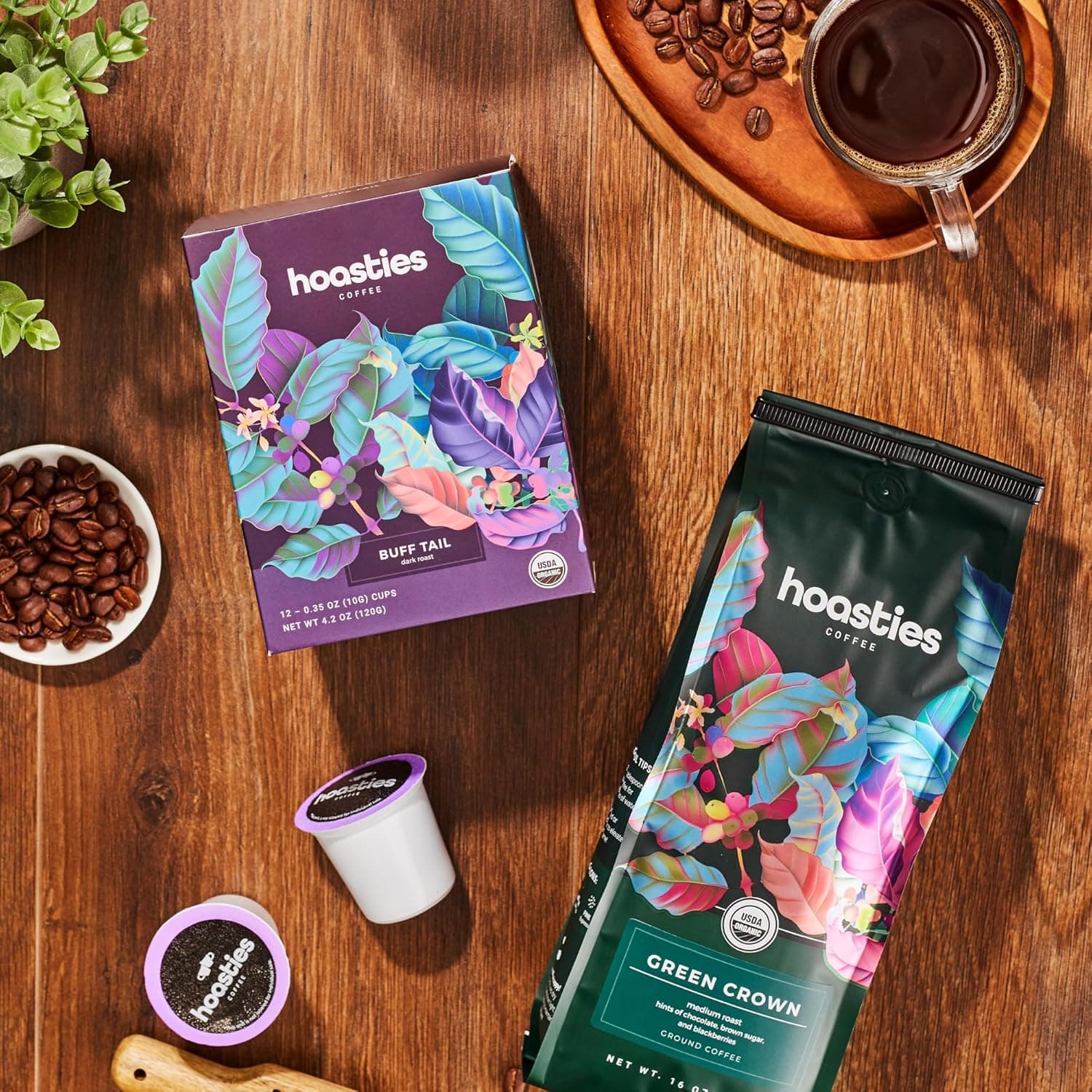 Hoasties Coffee Green Crown - Medium Roast Ground Organic Coffee, Made with 100% Colombian Arabica Coffee Beans, 16 ounces - Image 9