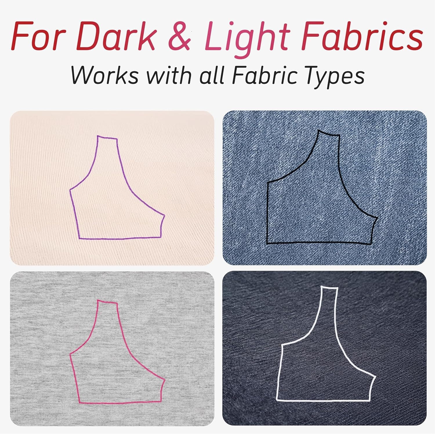 Lange & König Heat Erasable Fabric Marking Pens for Sewing - 4 Pens + 8 Refills - Image 3