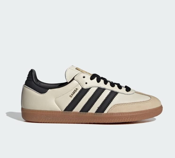 adidas Samba OG Cream White Sand Strata Womens Cream Sports Sneaker ID0478